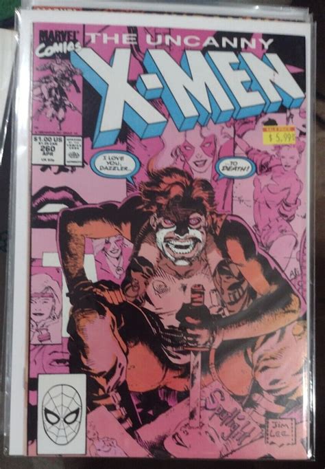 Uncanny X Men 260 1990 Marvel Disney Jim Lee Cover Dazzler Comic