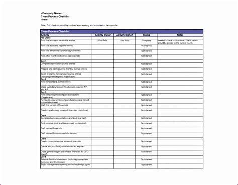 Event Checklist Template Excel