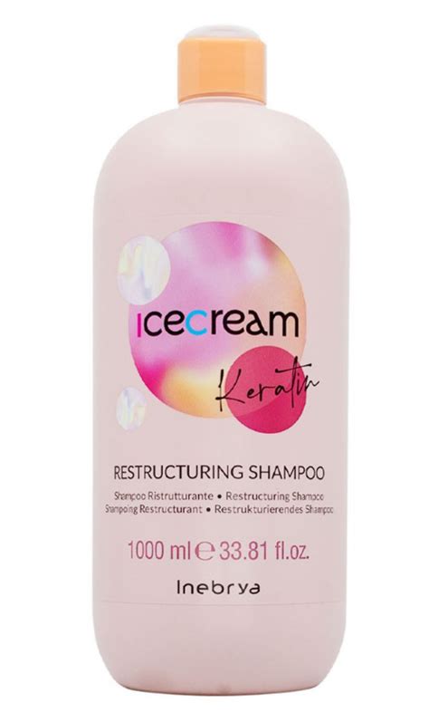 Inebrya Ice Cream Keratin Restructuring Shampoo 1000ml Amarina Beauty