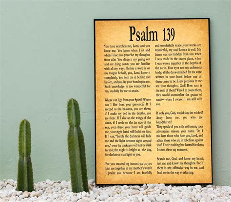 Psalm Print Psalm Gift Biblical Wall Art