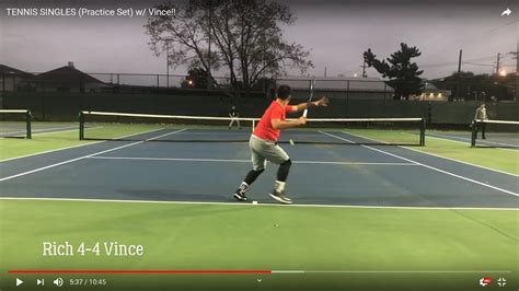 TENNIS SINGLES Practice Set W Vince YouTube