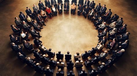 Premium AI Image | A circle of people sitting in a circle