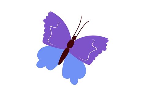 Blue Butterfly Fly Art Color Graphic By Pintesagraphic · Creative Fabrica