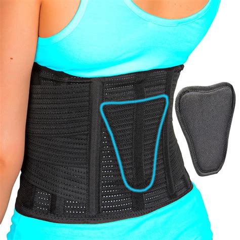 Aveston Back Brace For Lower Back Pain Relief 6 Ribs Belt With Lumbar Pad Support For Men