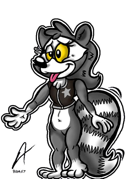 Cute Raccoon Girl Bottomless Wearing A Vest By Gordyowl On Deviantart