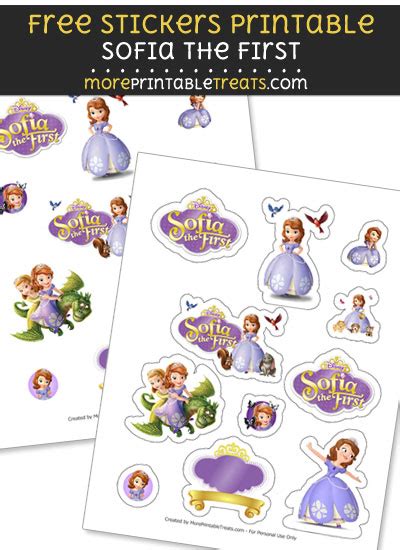 Print at Home Sofia the First Stickers