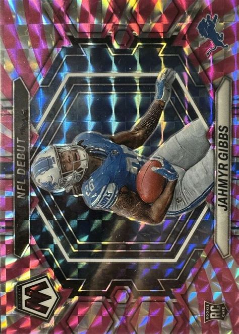 Jahmyr Gibbs 2023 Mosaic ND 10 NFL Debut Pink Swirl 11 Price Guide