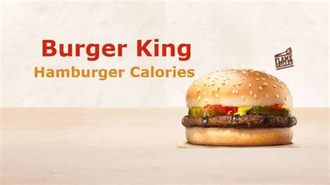 Calories in Burger King Hamburger | Nutrition Facts | Ingredients