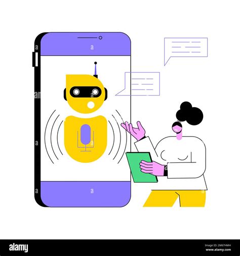 Chatbot Voice Controlled Virtual Assistant Abstract Concept Vector Illustration Talking Virtual