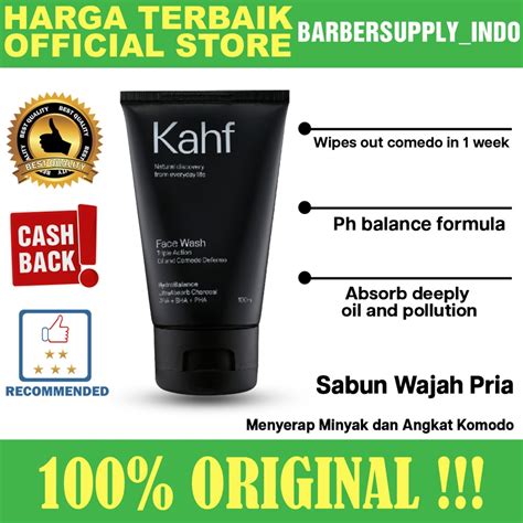 Jual Kahf Triple Action Oil Comedo Defense Face Wash Ml Shopee