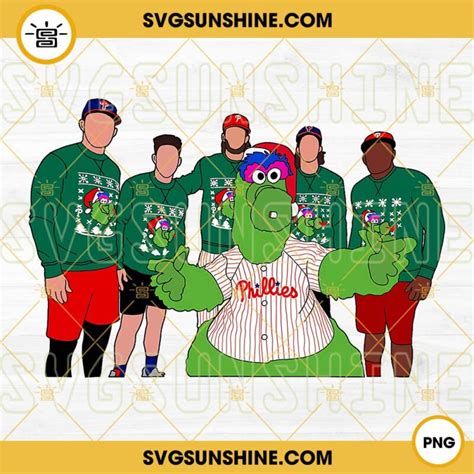 Phillie Phanatic Philadelphia Phillies Christmas Png File Digital Download