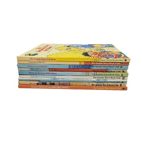 Vintage Sesame Street Book Club Hardcover Books Lot Of 9 Etsy