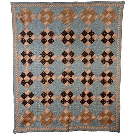 Nine Patch Variation Quilt At Stdibs