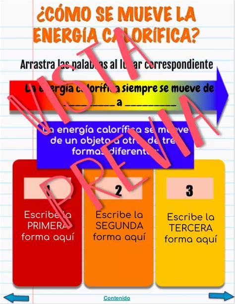 Transferencia energía calorífica cuaderno interactivo digital profe