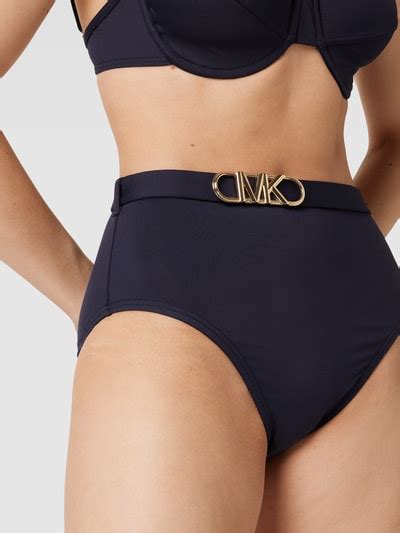 Michael Michael Kors High Waist Bikini Hose Mit Label Applikation