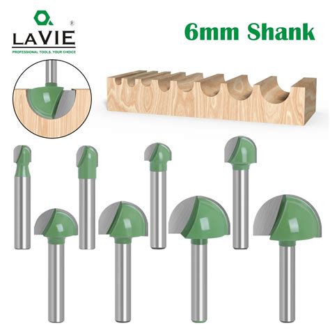 Lavie 1pc 6mm Shank Ball Nose End Mill Round Nose Cove Punta Di