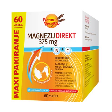 Magnezij Direkt 375 Mg B C MAXI Pakiranje