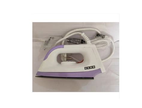 Purple And White Plastic Usha 1000 Watt Electric Dry Iron Operating