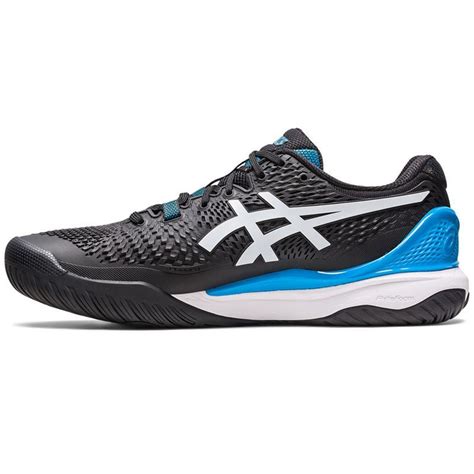 Asics Gel Resolution Mens Tennis Shoe Black White Tennis Point