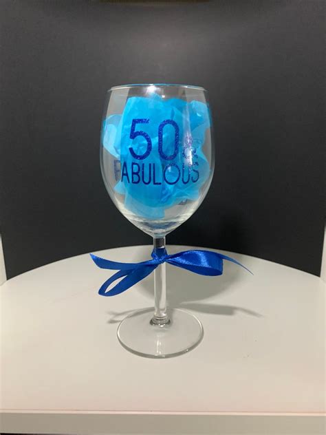 Personalised 50th Birthday Wine Glass - Etsy