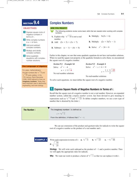 Solving Quadratic Equations Pure Imaginary Numbers Tessshebaylo