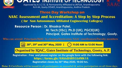 Naac Assessment And Accreditation Process By Dr Bhaskar Patel Day 2 Youtube