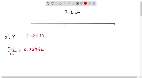 Solved Draw A Line Segment Of Length Cm And Divide It In The Ratio