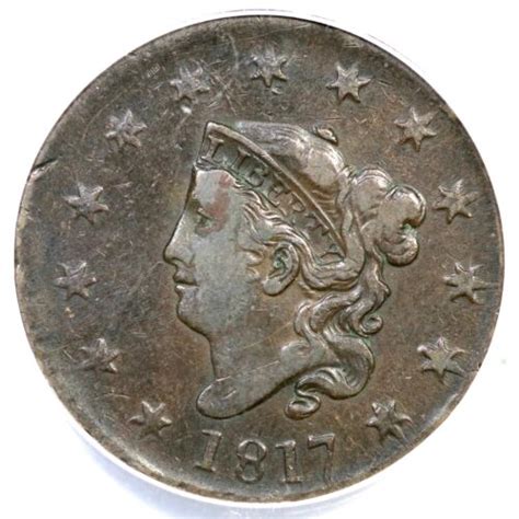 1817 N 7 R 3 Anacs Vf 20 Matron Or Coronet Head Large Cent Coin 1c Ebay