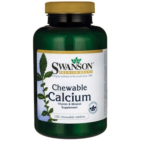 Swanson Chewable Calcium 500 Mg 100 Chewable Tablets Walmart