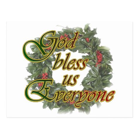 God Bless Us Everyone Postcard | Zazzle