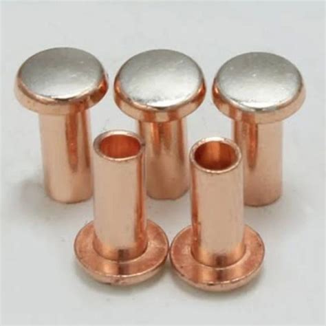 Rose Gold Round Bimetal Hollow Contact Rivet Size As Pr Requirment At