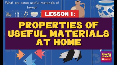 Properties Of Useful Materials At Home Science 5 Youtube