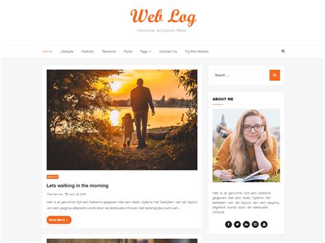 web log theme review create  blogging site thememiles