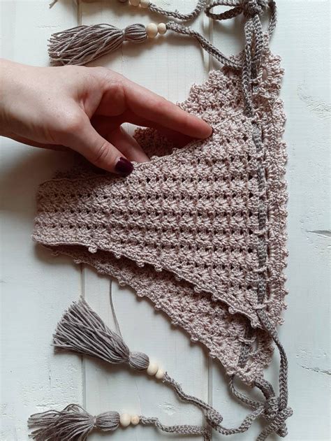 Crochet Swimsuit Beige Knit Bikini Sexy Crochet Bikini Etsy