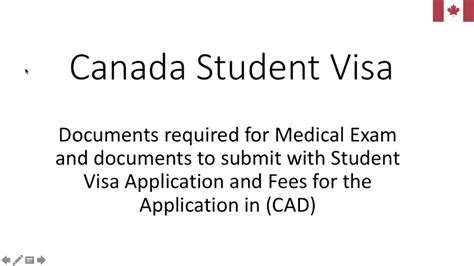 Documents Required For Medical Exam And Canada Student Visa Application