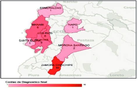 Casos de leptospirosis en Ecuador por provincias Fuente Subsecretaría