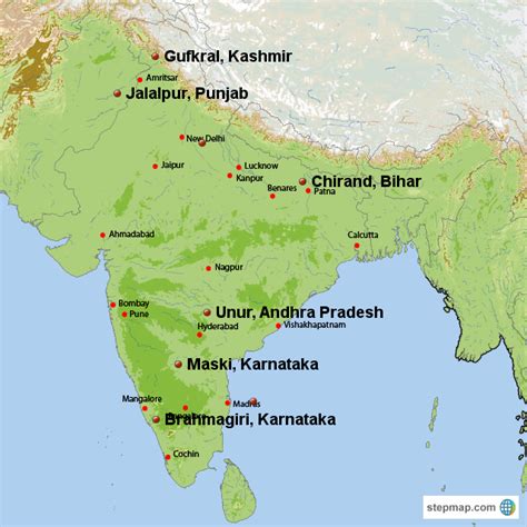 Neolithic Sites In India Map