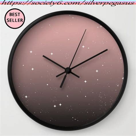 Silverpegasus Keep On Shining Pink Mist Wall Clock By