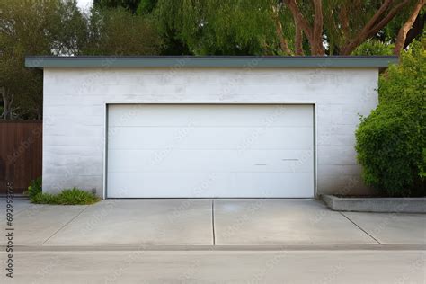 A Typical Garage Door Background A Typical American White Garage Door