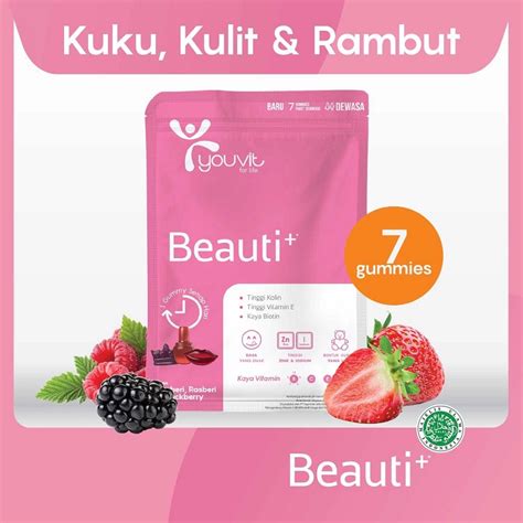 Jual Youvit Gummy Multivitamin Beauti Vitamin E 7 Days Shopee Indonesia