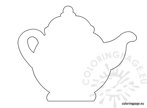 Teapot template – Coloring Page