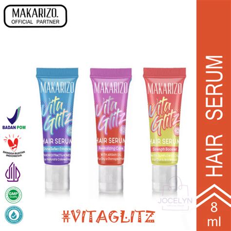 Jual Makarizo Vitaglitz Hair Serum Shine Reflect Strength Revitalizing