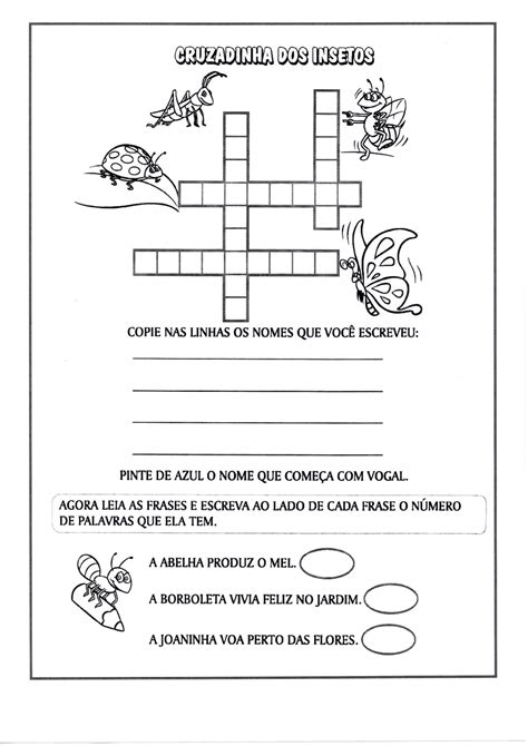 Arquivo Para Cruzadinha Dos Insetos Alfabetiza O Blog