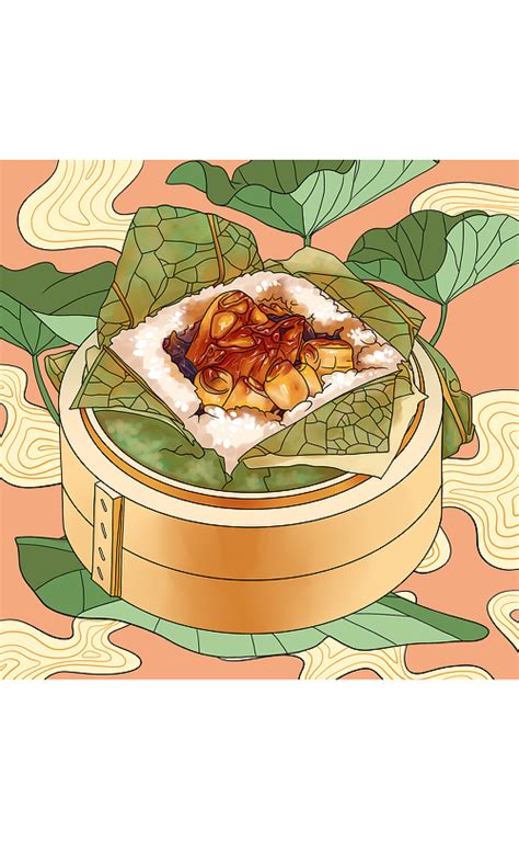 杨随便×广东包道餐饮【广东早茶食物之Ⅱ】国潮插画师杨随便 站酷zcool