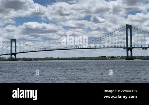 Beautiful Cloudy Sky Behind The Bronx Whitestone Bridge The Bridge