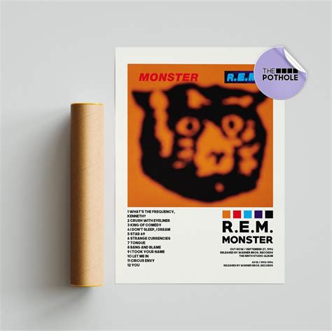 R.E.M. Posters Monster Poster REM Monster Album Cover - Etsy