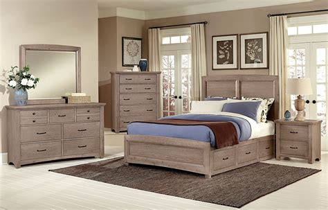 Transitions Bedroom Set W Two Storages Driftwood Oak Bedroom Sets