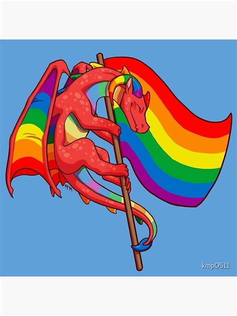 Gay Pride Flag Dragon 3rd Edition Poster By Kmp0511 Redbubble