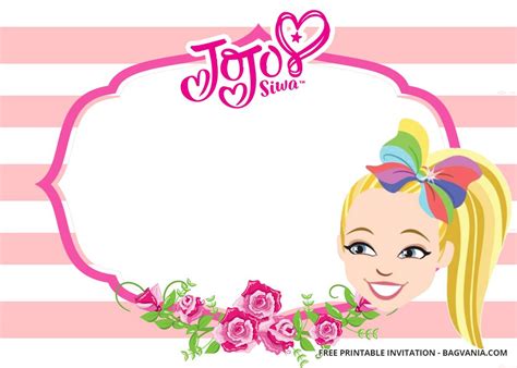 Printable Jojo Siwa Birthday Invitations Templates Free Printable