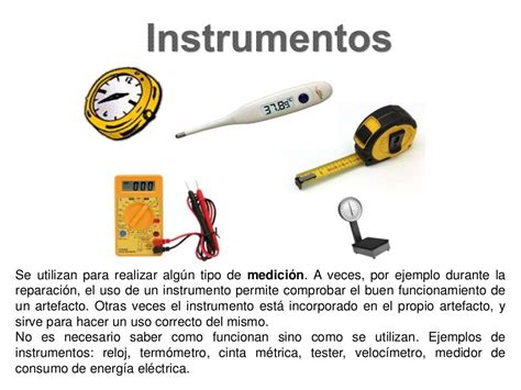 Clasificación herramientas máquinas e instrumentos